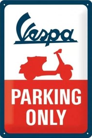 Plechová ceduľa Vespa Parking Only