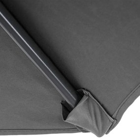 Slnečník Acerra Ø 3m polyester/oceľ - sivá so stojanom
