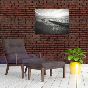 Sklenený obraz - Na brehu mora (70x50 cm)