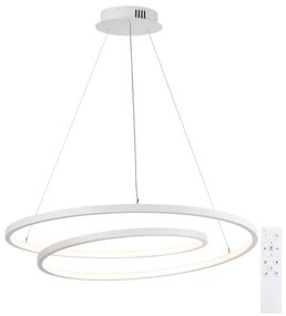 Brilagi-LED Stlmiteľný luster na lankách TWISTER LED/75W/230V pr. 70 cm biela + diaľkový ovládač