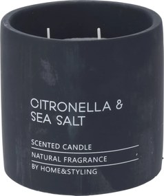 Sviečka CITRONELLA v čiernom keramickom obale 12 cm