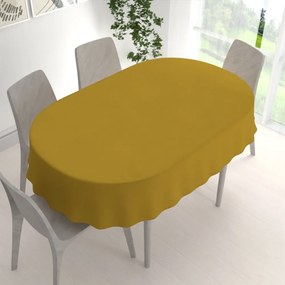 Biante Dekoračný oválny obrus BKU-102 Okrový 120x160 cm
