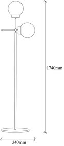 Stojacia lampa MUDONI 2xE27/40W/230V