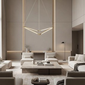 Toolight Toolight, LED stropné svietidlo, 4000K, 1500lm, APP1776-CP, zlatá matná, OSW-04055