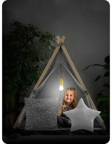 Stan pre deti s lampou Nukido 740521 - šedý