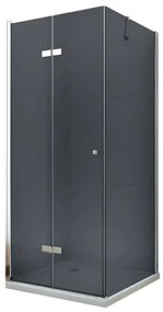 Mexen Lima, sprchovací kút 80 (dvere) x 60 (stena) cm, 6mm šedé sklo, chrómový profil, 856-080-060-01-40