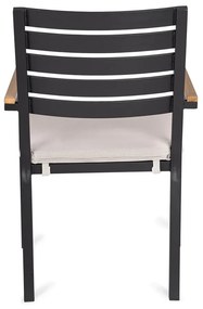 Antracitové kovové záhradné stoličky v súprave 4 ks Henna – Bizzotto