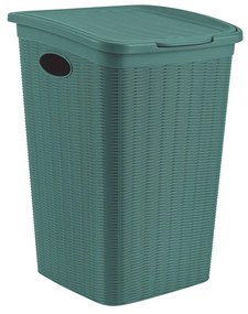 STEFANPLAST Kôš na bielizeň 50 l, 38 × 37 × 54,5 cm, zelenošedý