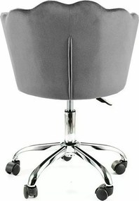 SI Otočná stolička Rose Velvet sivý