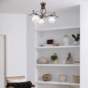 Prisadený luster RETRO 3xE27/60W/230V bronz patina