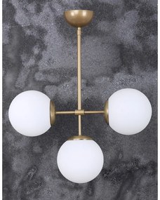 Biele/v zlatej farbe závesné svietidlo so skleneným tienidlom ø 15 cm Seagull – Squid Lighting