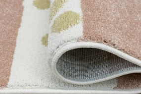 Koberec LIMA M044A krémový / ružový / zlatý polkruh