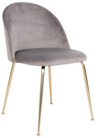 Svetlosivé zamatové jedálenské stoličky v súprave 2 ks Geneve – House Nordic