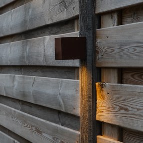 Priemyselná nástenná lampa hrdzavohnedá IP44 - Baleno