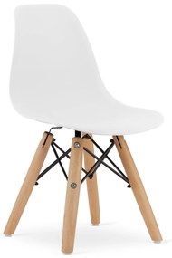 Dekorstudio Detská dizajnová stolička ENZO biela Počet stoličiek: 2ks