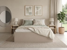 Posteľ ELISA 180 x 200 cm, kašmírovo béžová Rošt: Bez roštu, Matrac: Matrac COCO MAXI 20 cm