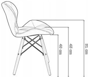 Jedálenská stolička MURET čierna