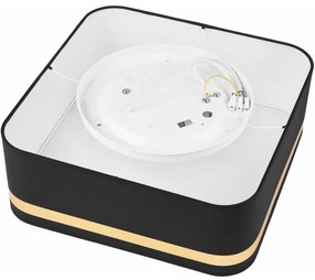 Stropné svietidlo SIRJA SQUARE 2xE27/60W/230V 35x35 cm čierna