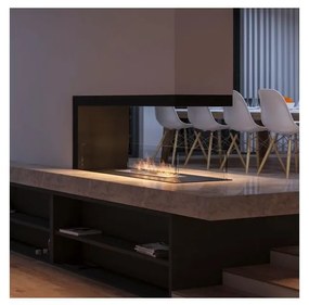 InFire - Rohový BIO krb 100x50 cm 3kW obojstranný