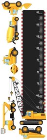 Úžasná nálepka na stenu pre chlapcov pravítko s autami 40 x 120 cm