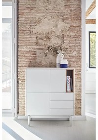 Krémovobiela komoda 100x120x40 cm Corvo – Teulat