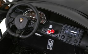 Ramiz Lamborghini SVJ DRIFT elektrické auto pre 2 deti čierne + funkcia driftu + diaľkové ovládanie + MP3 LED + pomalý štart