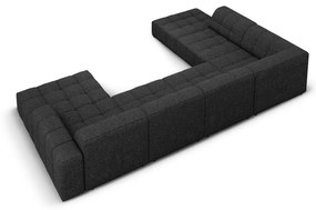 Antracitová rohová pohovka (ľavý roh/do "U") Chicago – Cosmopolitan Design