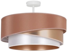 Duolla - Prisadený luster KOBO 1xE27/15W/230V pr. 45 cm medená/zlatá/biela