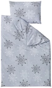Bavlnené obliečky VIANOČNÉ VLOČKY sivé Rozmer obliečky: 70 x 90 cm | 140 x 200 cm