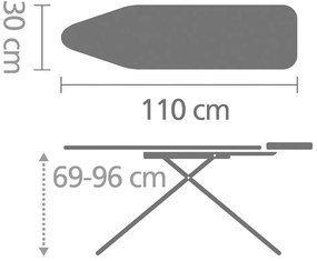 Žehliaca doska Denim Black A – Brabantia