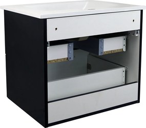 Comodo Kúpeľňová skrinka s keramickým umývadlom Emilio B 60 - čierna