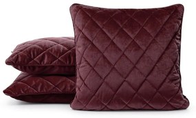 Dekorstudio Dekoračná obliečka na vankúš VELVET27 v bordovej farbe