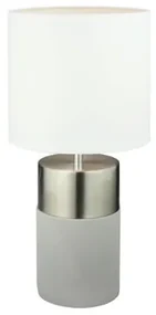 Tempo Kondela Stolná lampa, svetlosivá/biela, QENNY TYP 19 LT8371