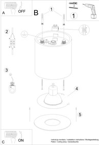 Sollux SL.1283 - Bodové svietidlo MIKA 1xGU10/10W/230V zlatá