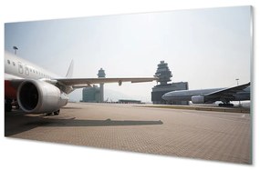 Obraz plexi Letiskové lietadla neba budovy 125x50 cm