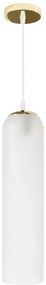 Toolight - Sklenená závesná lampa APP665-1CP, biela-zlatá, OSW-04661
