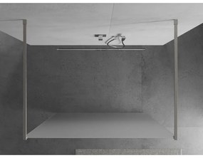 Mexen Kioto, sprchová zástena Walk-In 100 x 200 cm, 8mm sklo námraza, brúsená oceľ profil,  800-100-002-97-30