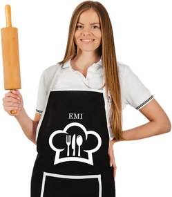 Kuchynská zástera Chef EMI, čierna