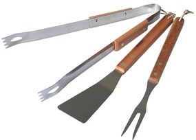 Náradie grilovacie nerez+drevo 38cm, sada 3ks