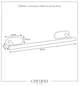 CERANO - Samolepiaci držiak na uteráky Reno - chróm, CER-CER-479431
