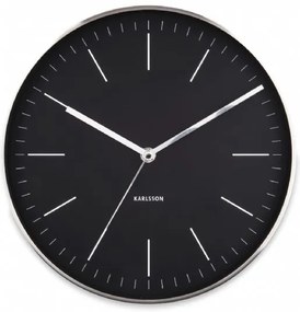 Nástenné hodiny 5732BK Karlsson Minimal, 28 cm