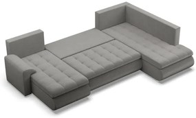 Sedacia súprava FORESTA Kronos v tvare U, pravá svetlosivá