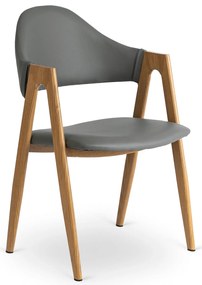 WILLY Jedálenská stolička sivá ekokoža