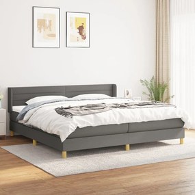 Boxspring posteľ s matracom tmavosivá 200x200 cm látka 3130378