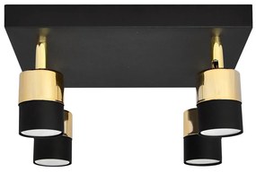 LED Bodové svietidlo TUBSSON 4xGU10/4,8W/230V čierna/zlatá