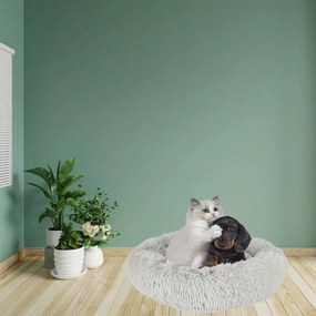IKO Plyšový pelech pre psa a mačku 60cm - sivý