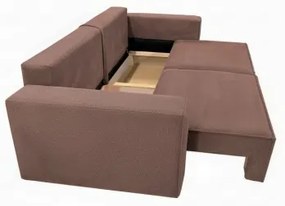 Rozkladacia trojmiestna pohovka s úložným priestorom RONDA červená