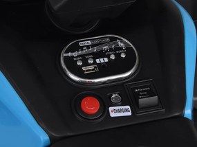 JOKOMISIADA Veľká detská štvorkolka na akumulátor 4x4 s plynovou páčkou a tlmičom PA0315 modrá