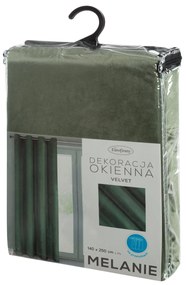 ZATEMŇOVACÍ ZÁVES NA KRÚŽKOCH MELANIE 140X250 CM OLIVOVÁ