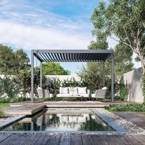 Bioklimatická pergola ECO 4x3 m, oceľ - voľne stojaca